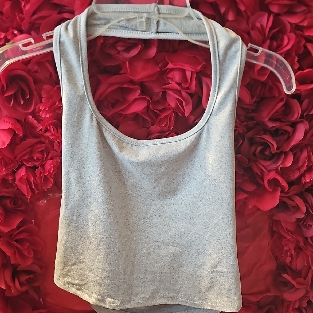 Shein Girls Gray Sleeveless Halter Tank Top Size 12 Years NEW